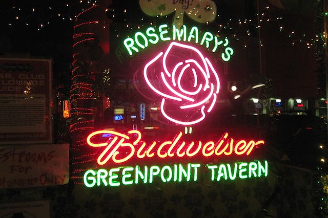 The exterior of Rosemary's Greenpoint Tavern.